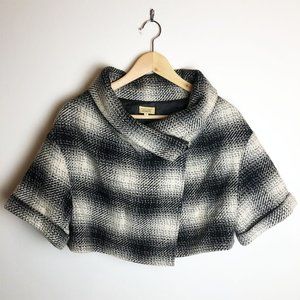 Crop Wool Tweed Coat